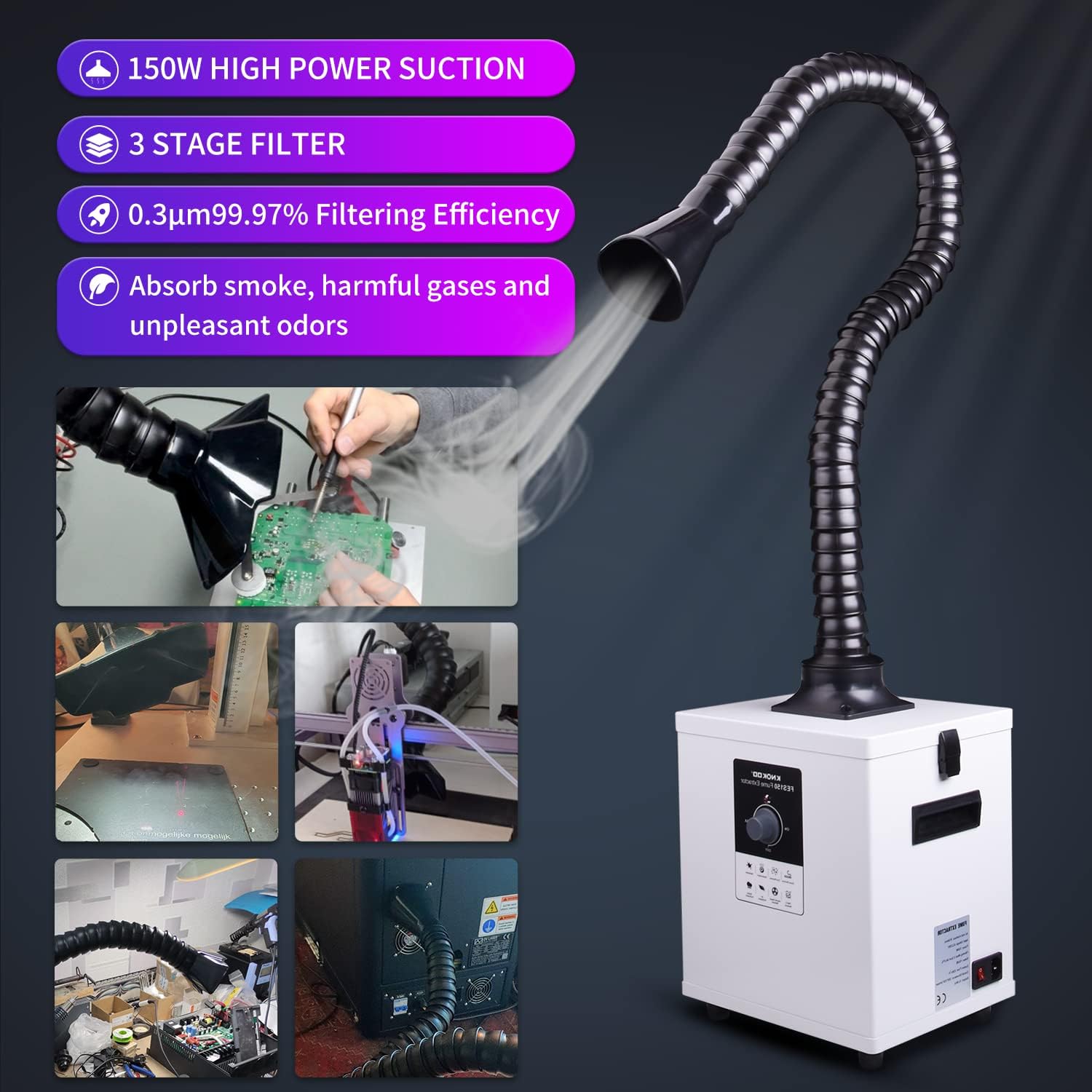 Fume Extractor Laser - Extractor de Humo para Soldadura con