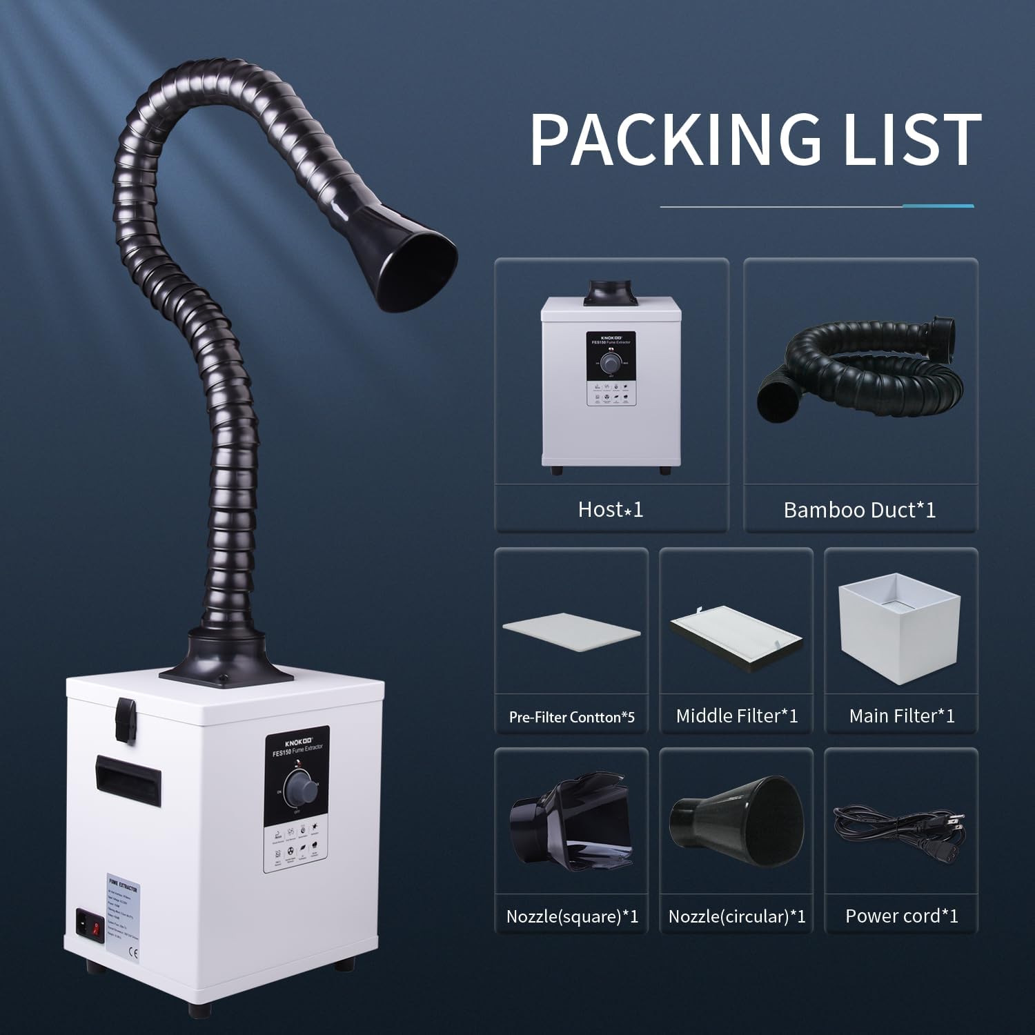 Fume Extractor Laser - Extractor de Humo Láser Industrial KNOKOO