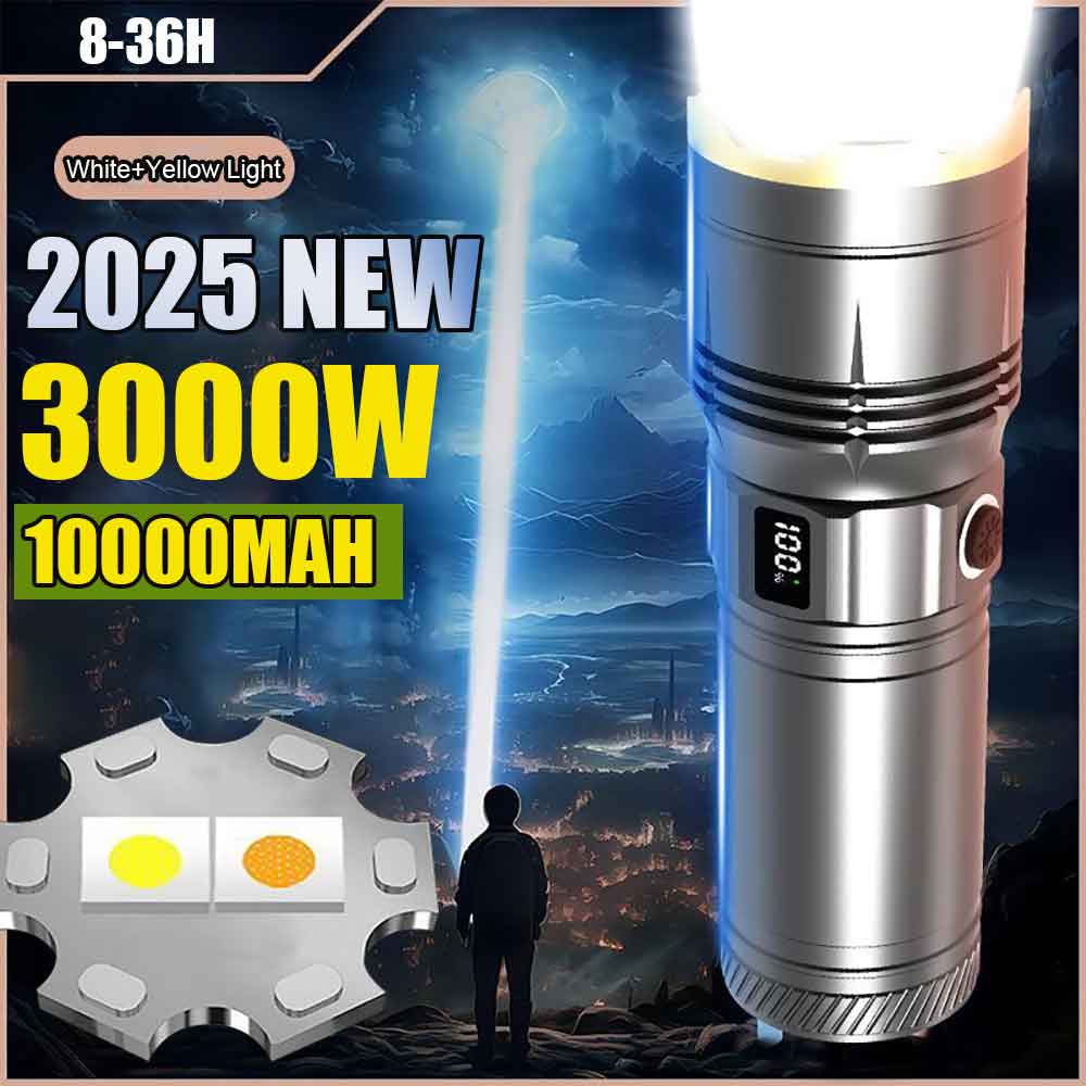 Laser Power Supply 60W - 2025 más nuevo 10000mah potente linterna