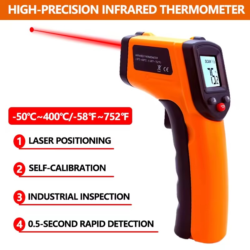 Industrial Laser Uses - Termómetro Infrarrojo de Mano, Pistola de